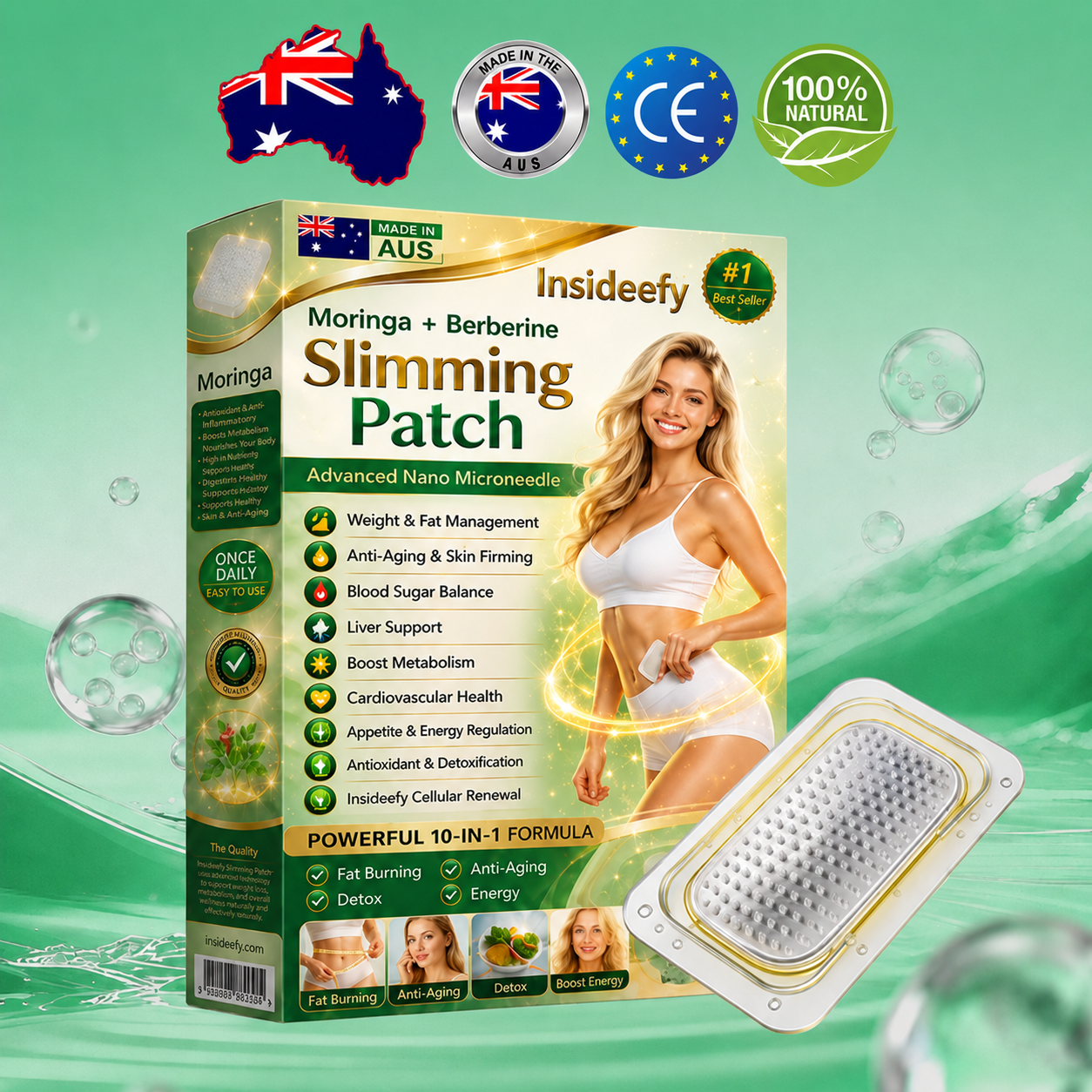 Berberine Slimming Microneedle Patch | 10-in-1 Weight Management Support