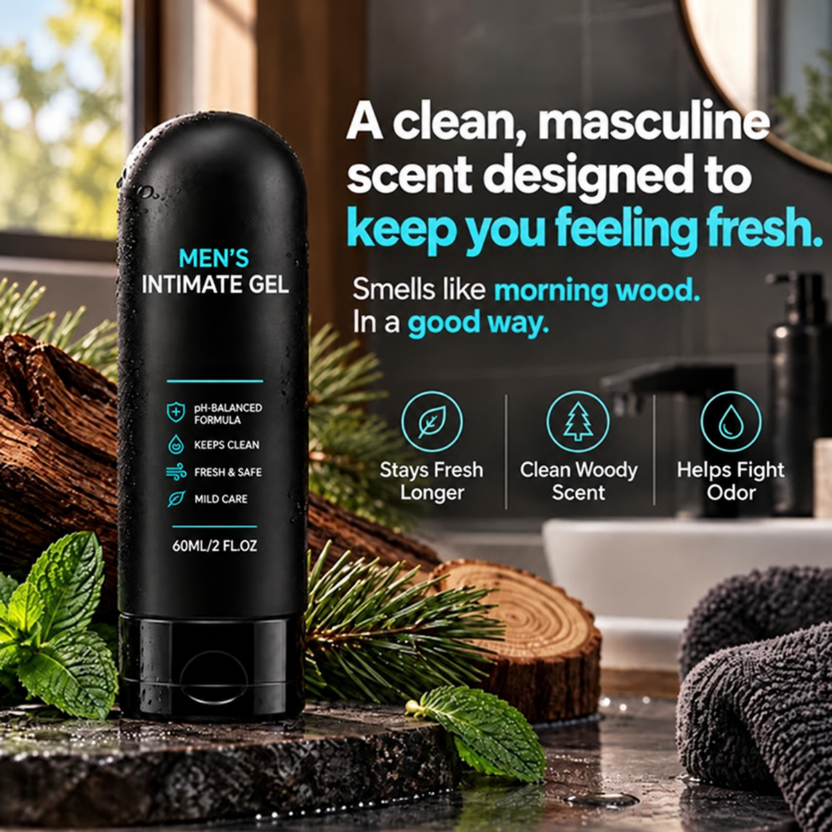 Men's Intimate Wash Gel - A pH-balanced intimate wash
