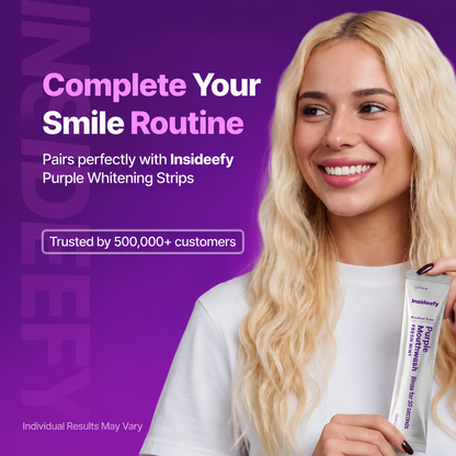 Insideefy-Purple Mouthwash - Sachets 20 Pack - Peroxide-Free - Alcohol Free - Vegan Mint