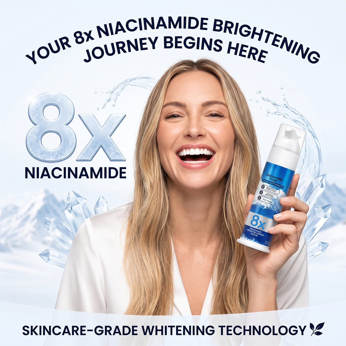 Insideefy"8X NiacinamideFoaming WhiteningToothpaste