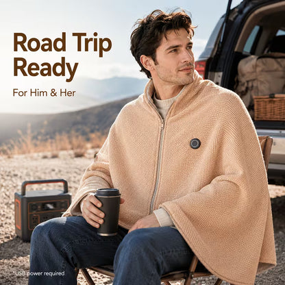 Wearable Heated Shawl 3 Heat Levels Portable Heated Shawl
